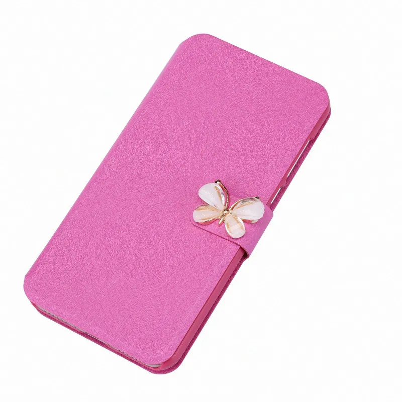 Для Alcatel One Touch Pixi 4 5010 5010D 5045 5045D чехол из искусственной кожи флип-чехол Fudans чехол для телефона защитный чехол Capa Coque сумка - Цвет: Rose Red Butterfly