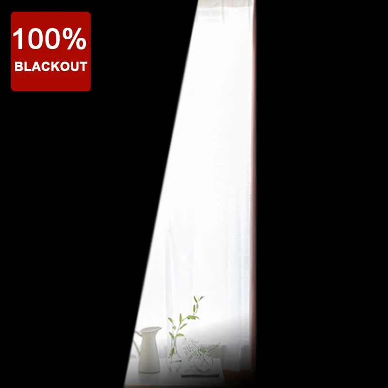 Роскошная 100% Затемняющая занавеска из хлопка и льна термозатемняющая для