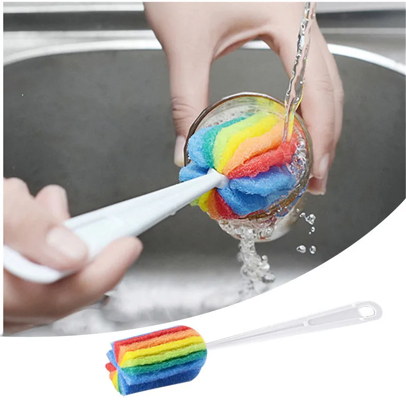 1 шт красочные губка очиститель молочная бутылочка для кормления щетка чистки