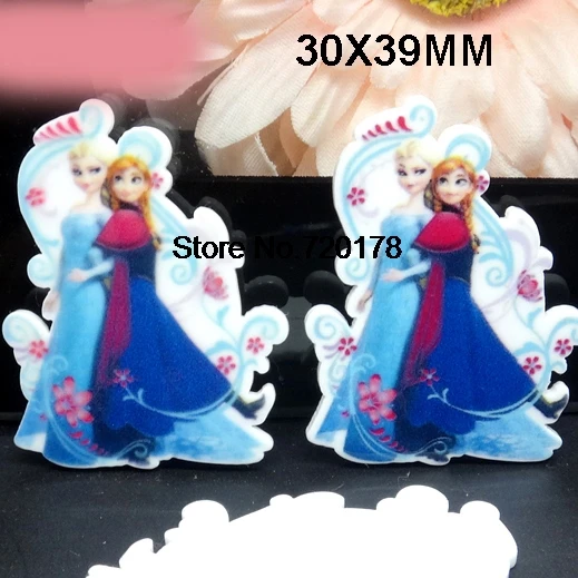 262 30 шт/50 шт мультфильм сестры принцессы плоское украшение из смолы с плоской задней поверхностью персонаж фильма DIY ремесло поставки JOR40 - Цвет: 262