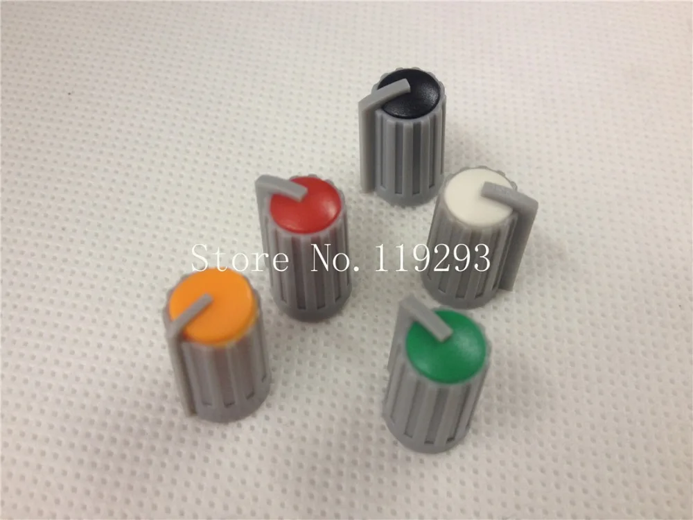 

[BELLA]Taipower bit Behringer mixer knob axle cap colored red, orange . White Black green D shaft 11X18MM --100PCS/LOT