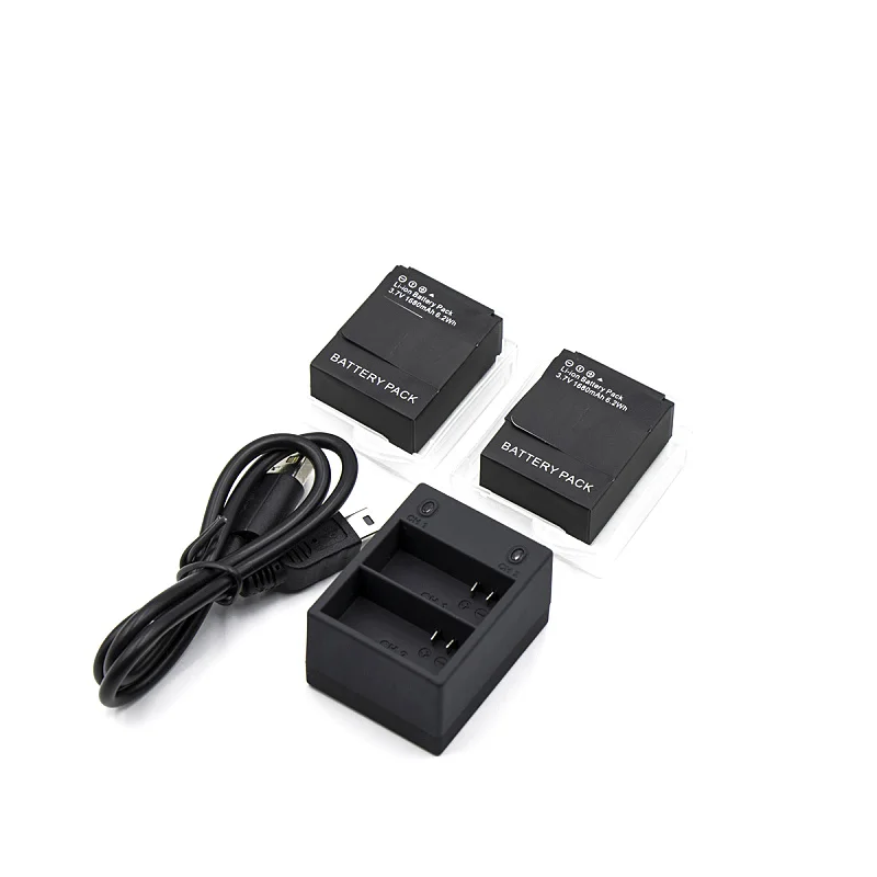 2 шт. батарея bateria + USB двойное зарядное устройство для Gopro Hero 3 Go Pro комплект