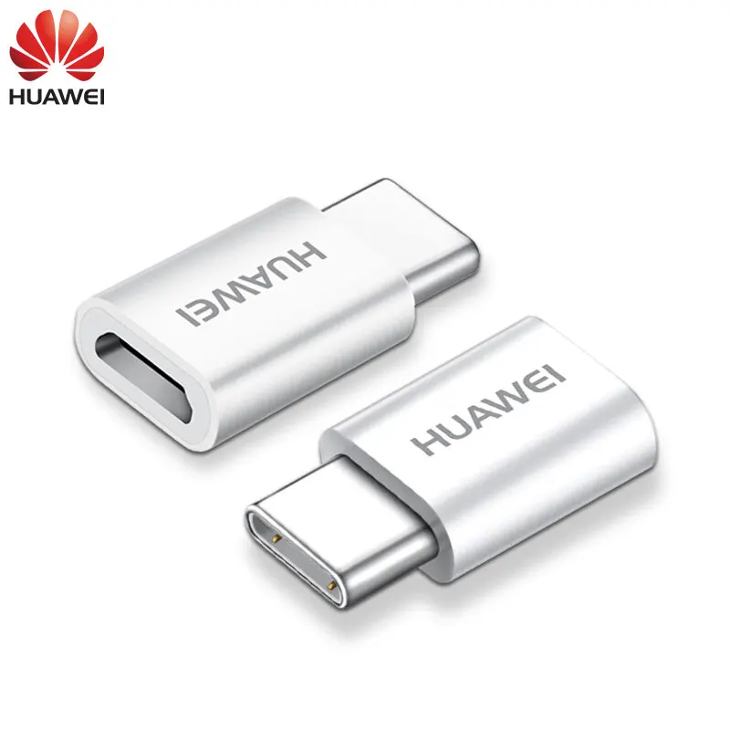 Переходник Huawei Micro USB на Type C оригинальный конвертер Mate 9 10 P20 30 Pro P10Plus Honor note 8 V20 P9