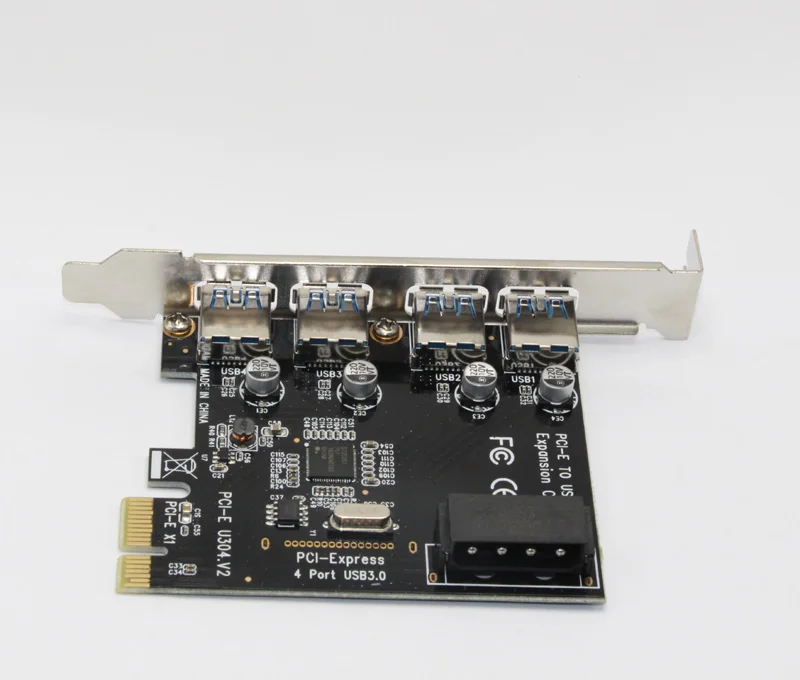 4 порта PCIE к USB 3 0 карта расширения PCI Express адаптер Pcie USB3.0 5 Гб с Sata 15Pin 4Pin кабель