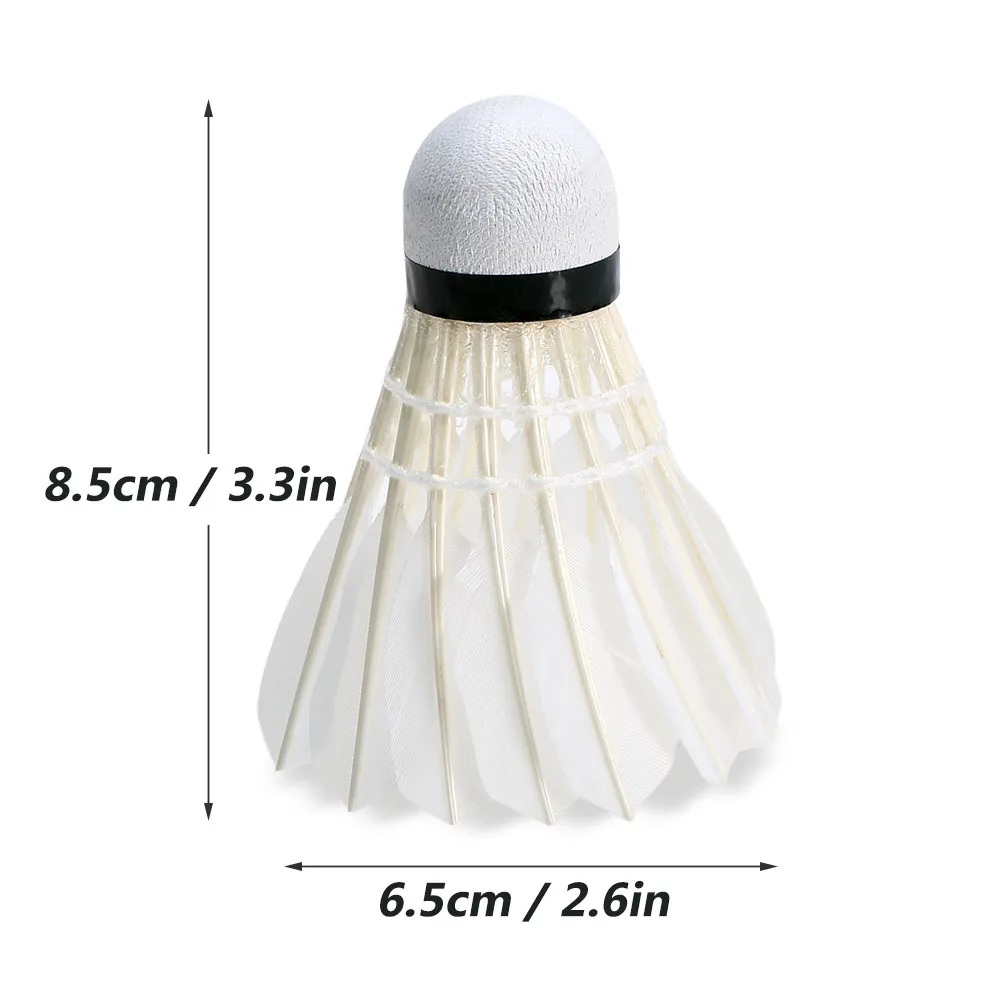 12 шт./лот из гусиного пера для бадминтона Воланы прочные Бадминтон Волан мяч