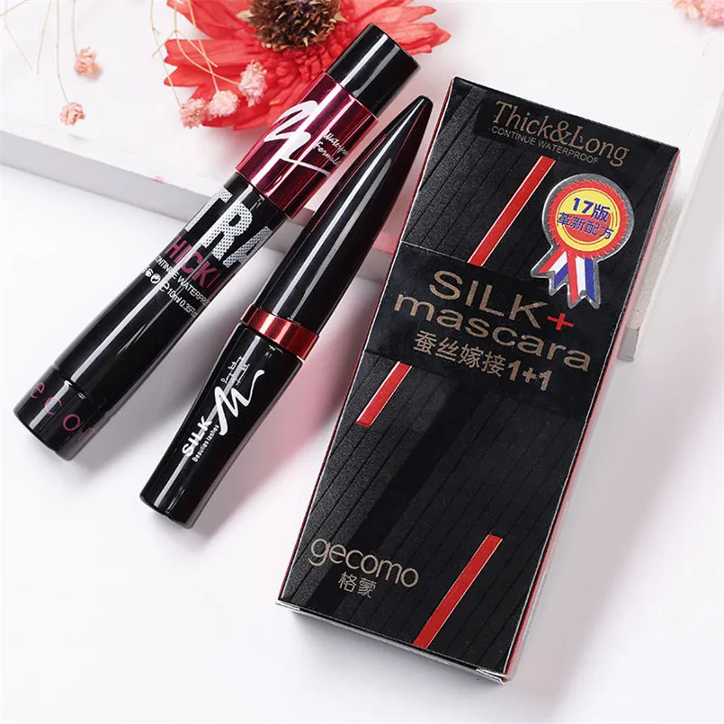 2PCS Mascara Kits Extension Lengthening Black Sets Women Makeup Quick Dry Multi-functional Natural Eyes Cosmetics |