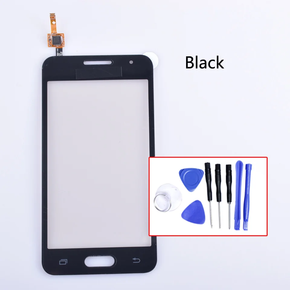 4," дигитайзер передней панели для samsung Galaxy Core 2 II G355 G355H Core2 SM-G355H сенсорный экран сенсорный ЖК-дисплей стеклянная крышка - Цвет: Black-With tool
