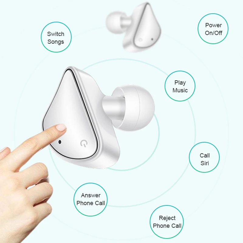 Настоящие беспроводные наушники HD стерео с микрофоном Bluetooth 5 0 автоматическое