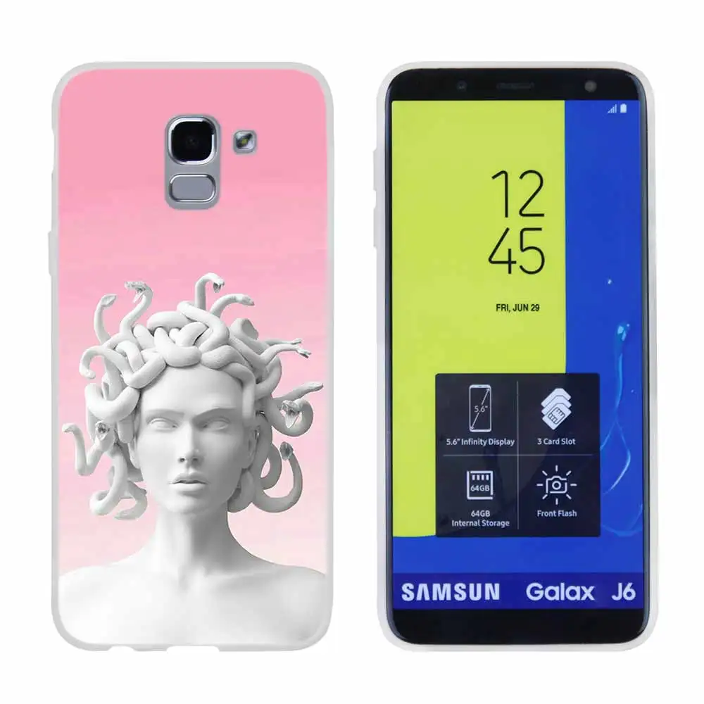 Pattern11 Искусство Дэвид статуя цветок для чехол для телефона samsung Galaxy j6 J8 J7 J5 J3 J4 Plus J610 Prime Мягкий силиконовый чехол - Цвет: Pattern11