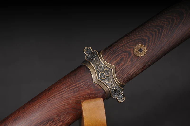 Китайский меч династии Тан прямой 1060 Высокоуглеродистая сталь японский