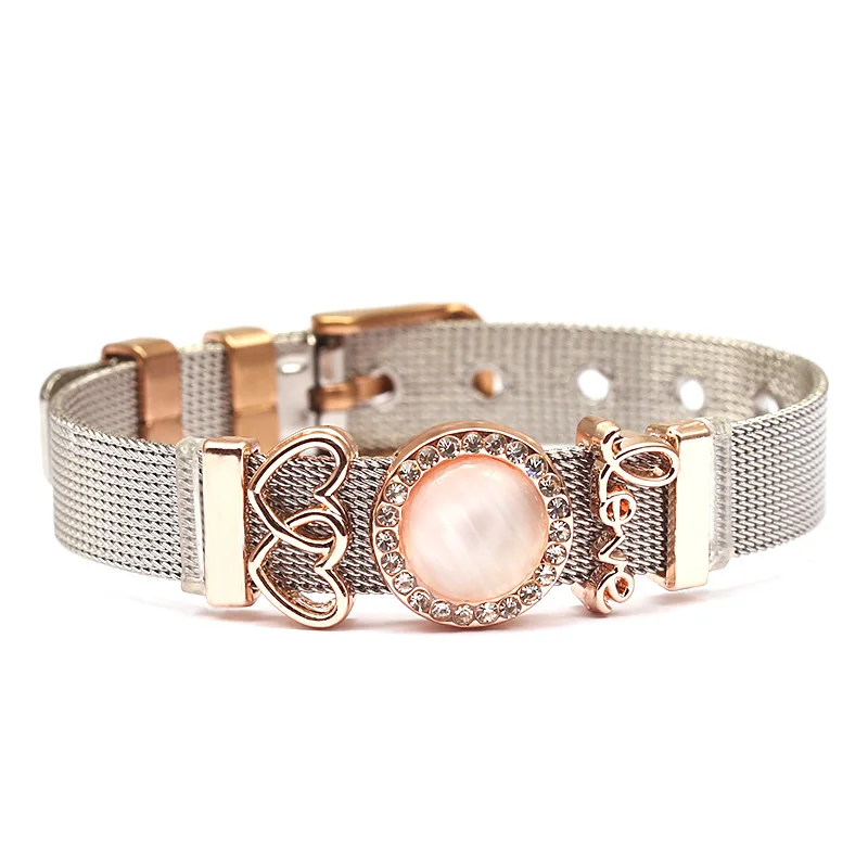 Женский браслет BAOPON из нержавеющей стали с золотыми горками|Цепочки и браслеты| |