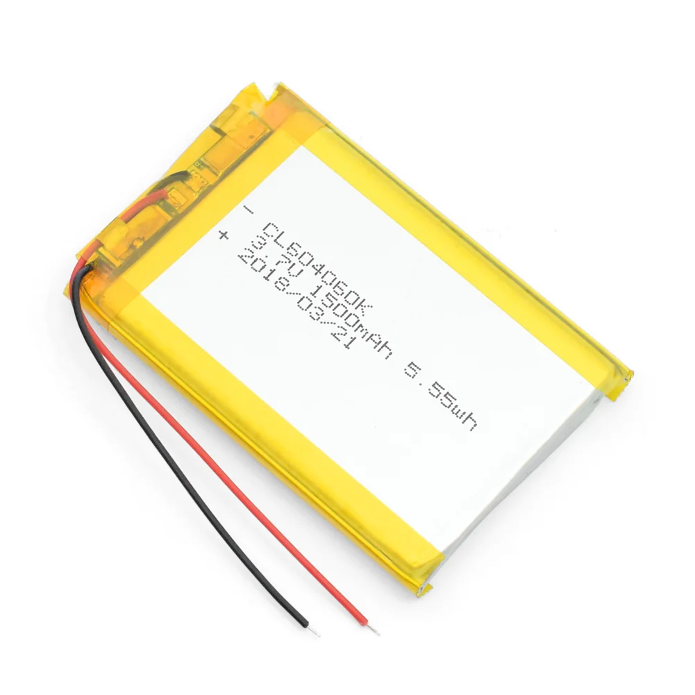 Полимерная аккумуляторная батарея 604060 3 7 v 1500mAh литий ионная полимерная литиевая