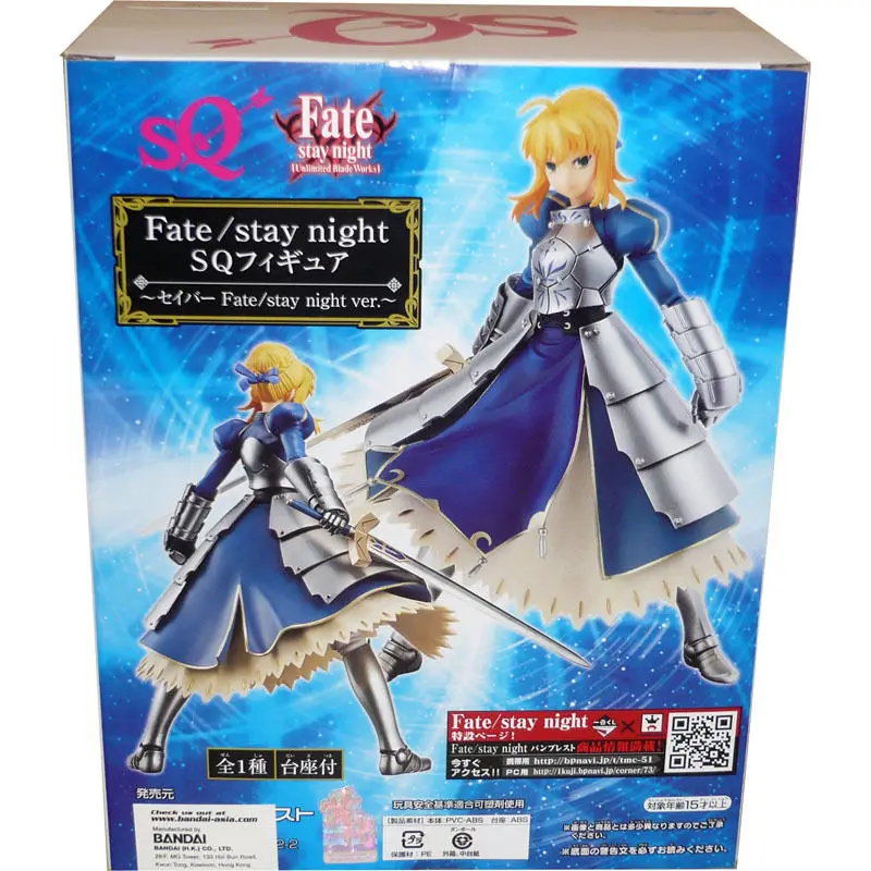 100% оригинальная коллекция BANPRESTO SQ фигурки-Saber Fate/Stay Night Ver. От Fate Stay | Игрушки и хобби