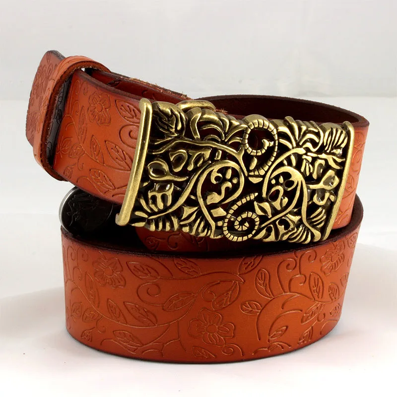 Ремень женский из натуральной кожи с пряжкой | Аксессуары для одежды