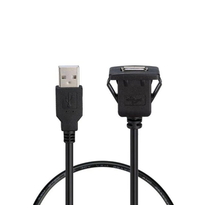 Car Dash board Flush Mount USB Male to Female Socket Extension Panel Cable 1M | Электроника
