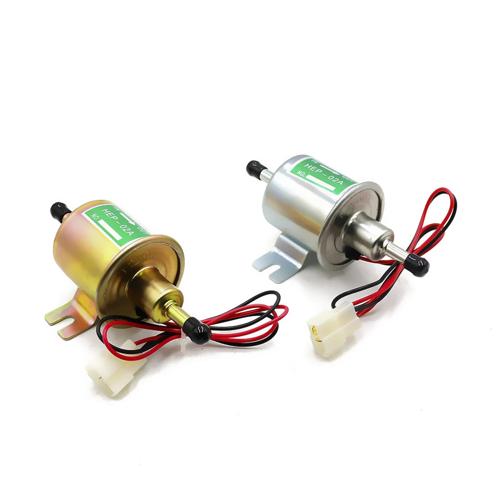 Universal Metal Solid Gasoline Petrol 12V Inline Vehicle Electric Fuel Pump HEP-02A Low Pressure for Nissan Mazda Toyota | Автомобили и
