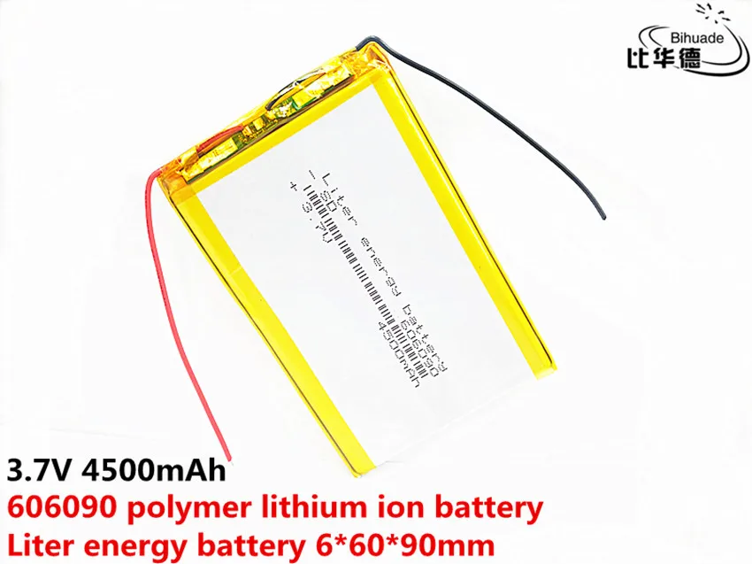 3 7 v 606090 4500mAh полимерная литиевая батарея литий-ионная аккумуляторная с печатной