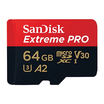 sandisk Extreme Pro Micro SD карты A2 V30 U3 64 Гб 128 ГБ до 170 МБ/с. sandisk TF карта, карта памяти Micro SD с адаптером SD - Емкость: 64GB SD Card