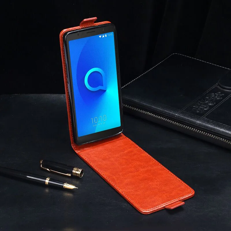 Чехол для Alcatel 3C 6 0 дюйма Роскошный кожаный флип чехол Dual 5026D защитный телефона