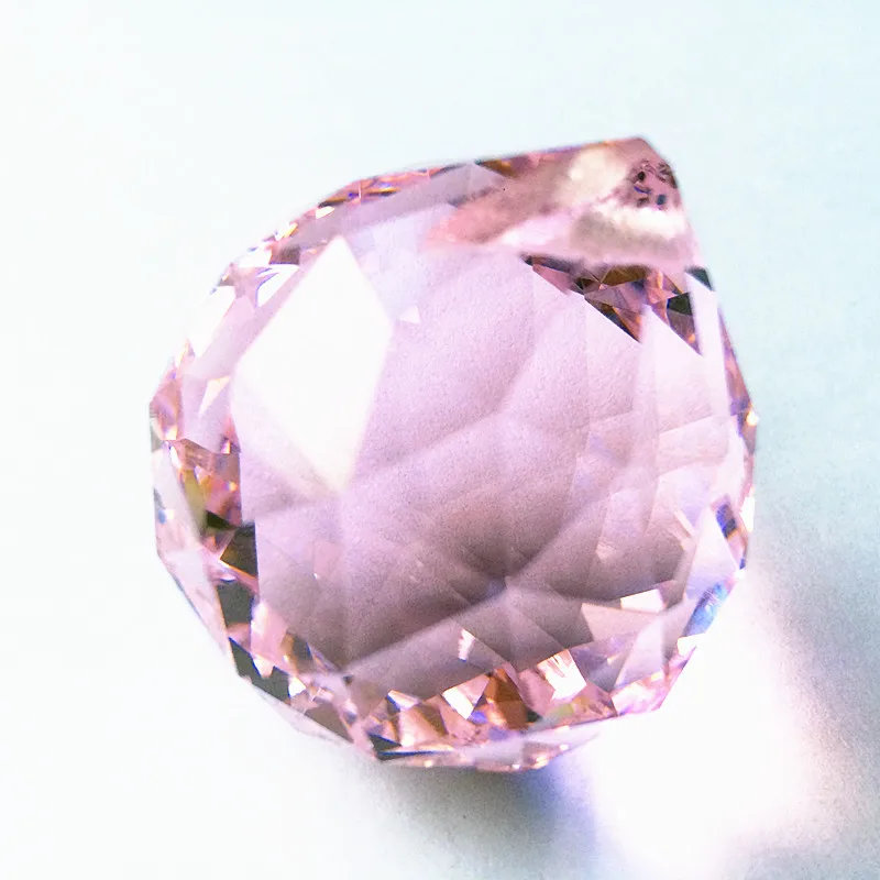 10 шт./лот 40 мм розовая Хрустальная ограненная люстра шарики световые подвески