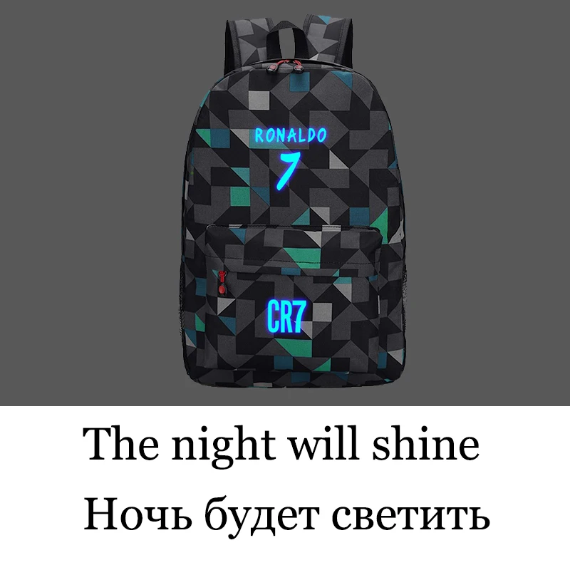 Подростковый рюкзак, школьные сумки для мальчиков, Подростковый мужской рюкзак, рюкзак с Роналду, модные школьные сумки для детей, школьный ранец