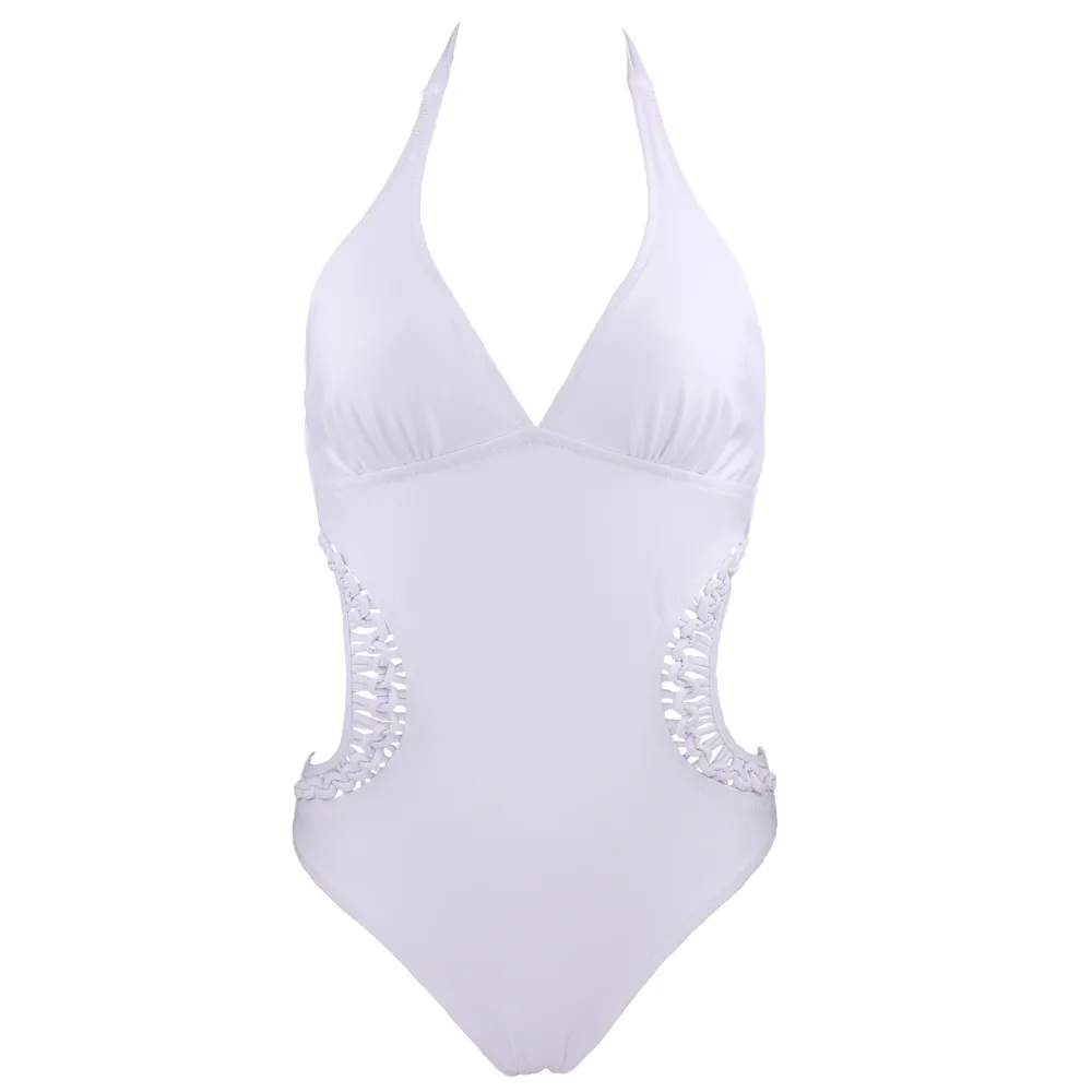 Женский винтажный купальный костюм купальник с глубоким v образным вырезом