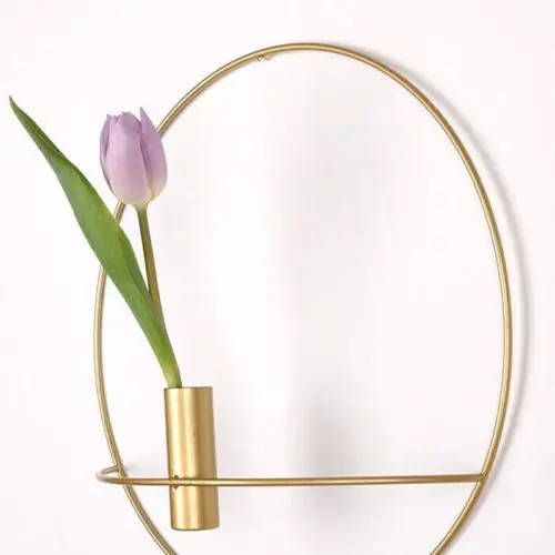 Настенный подсвечник висячая Ваза универсальная металлическая 3D геометрический