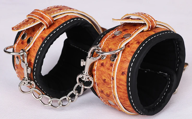 Взрослые игры 8 шт./компл. ПВХ кожа Крокодил зерна наручники кнут воротник БДСМ