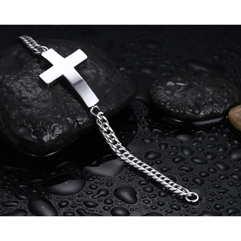 Heyrock модные Браслеты для Для мужчин Нержавеющая сталь S молитва ручной цепи |