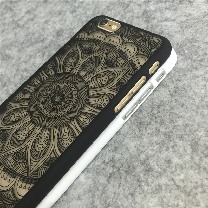 JIBAN Ретро полые цветок чехол для телефона iphone 6plus/5S/6 S 7 плюс 8 большие солнце