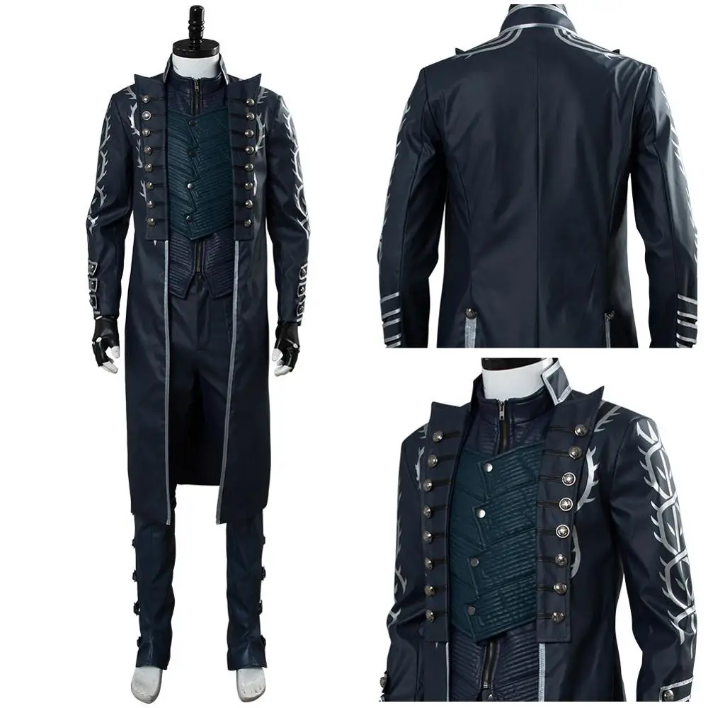 Костюм для косплея DMC 5 вергил наряд тренчкот полный костюм карнавальный на