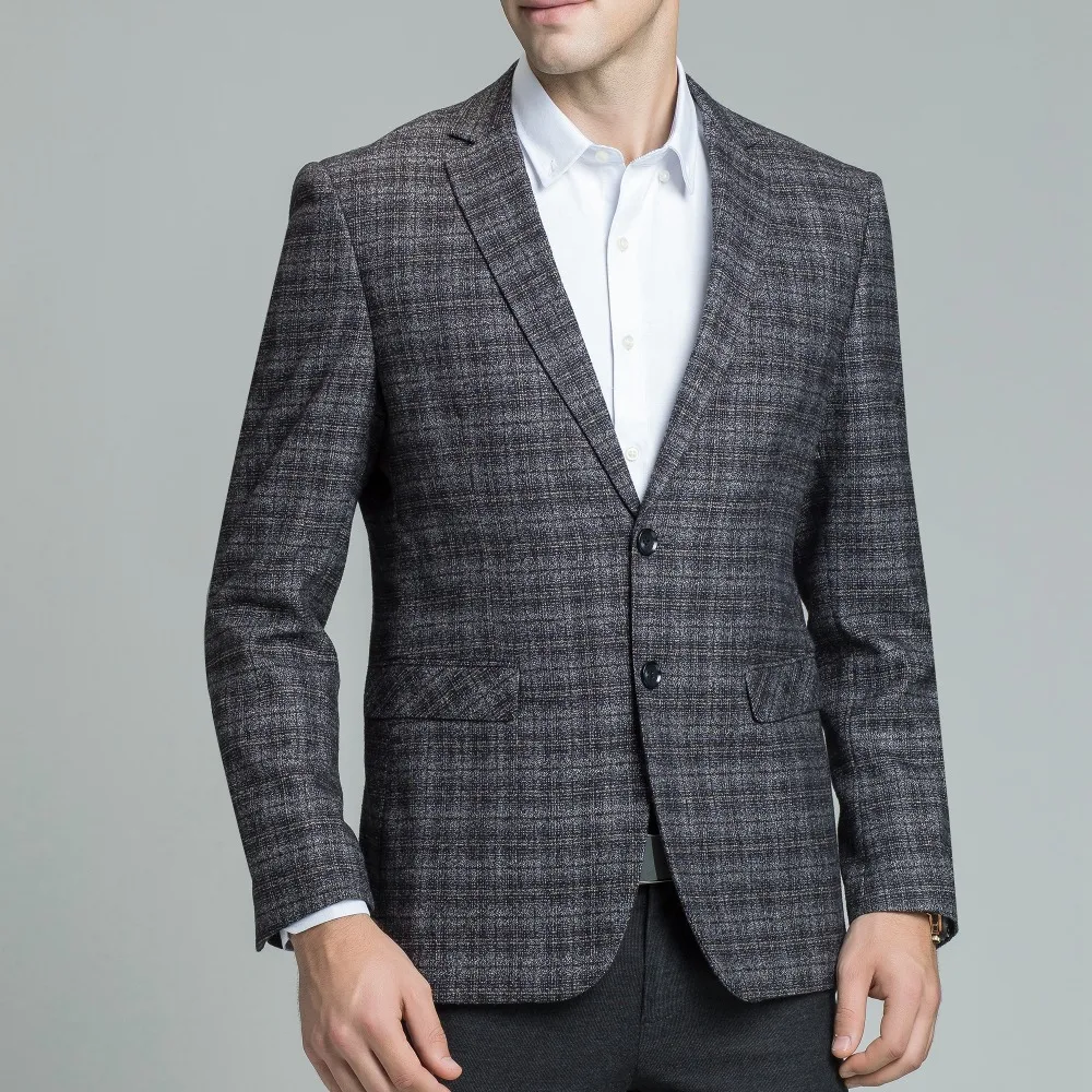 Элегантный пиджак Для мужчин Блейзер конструкции Твид пиджаки Slim Fit Повседневное