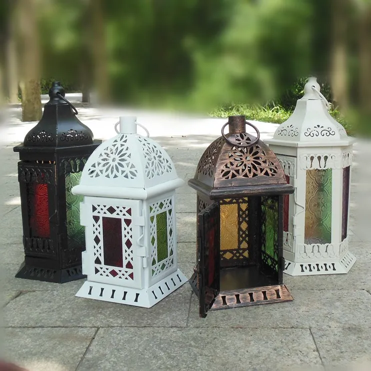 Домашний винтажный подсвечник из кованого железа фонарь ветровая посадка