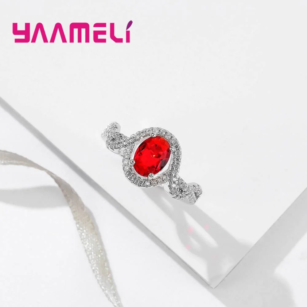 Brand Women 925 Sterling Silver Finger Engagement Rings for Wedding Body Jewelry Size 6 7 8 9 Best Quality | Украшения и