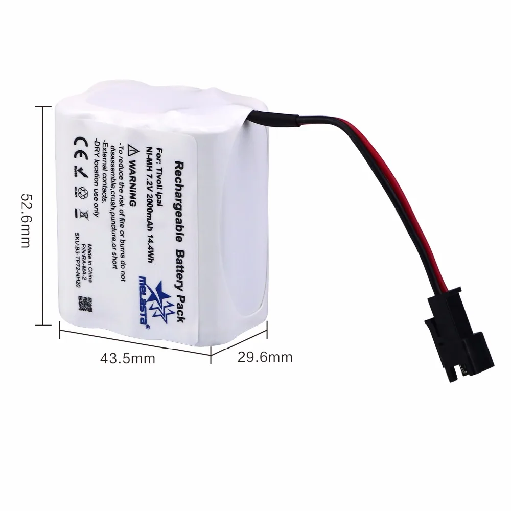 Аккумулятор для радио MELASTA 7 2 V 2000mAh NiMH аккумулятор Tivoli PAL/iPAL Radio (MA 1 MA 3