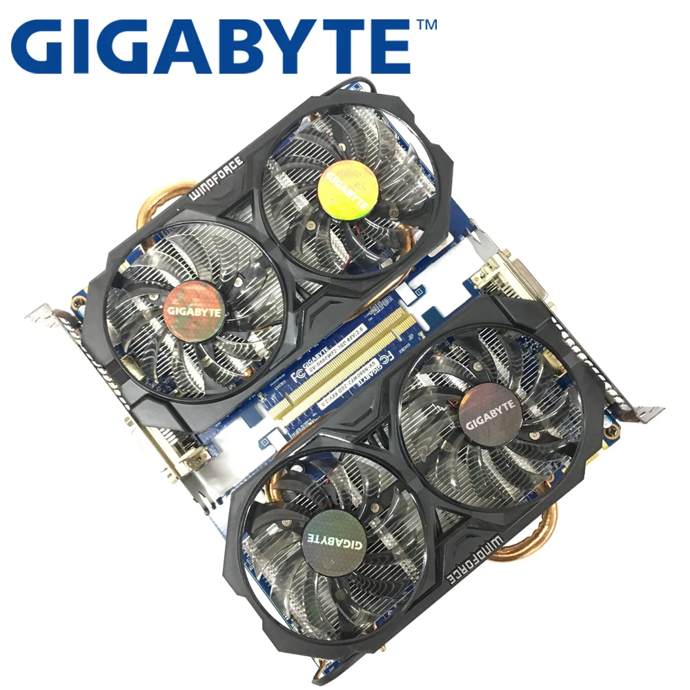 GIGABYTE 2 штуки видеокарты GTX 660 2 Гб 192Bit GDDR5 видеокарты для nVIDIA Geforce используются VGA карты прочнее, чем GTX 750 TI