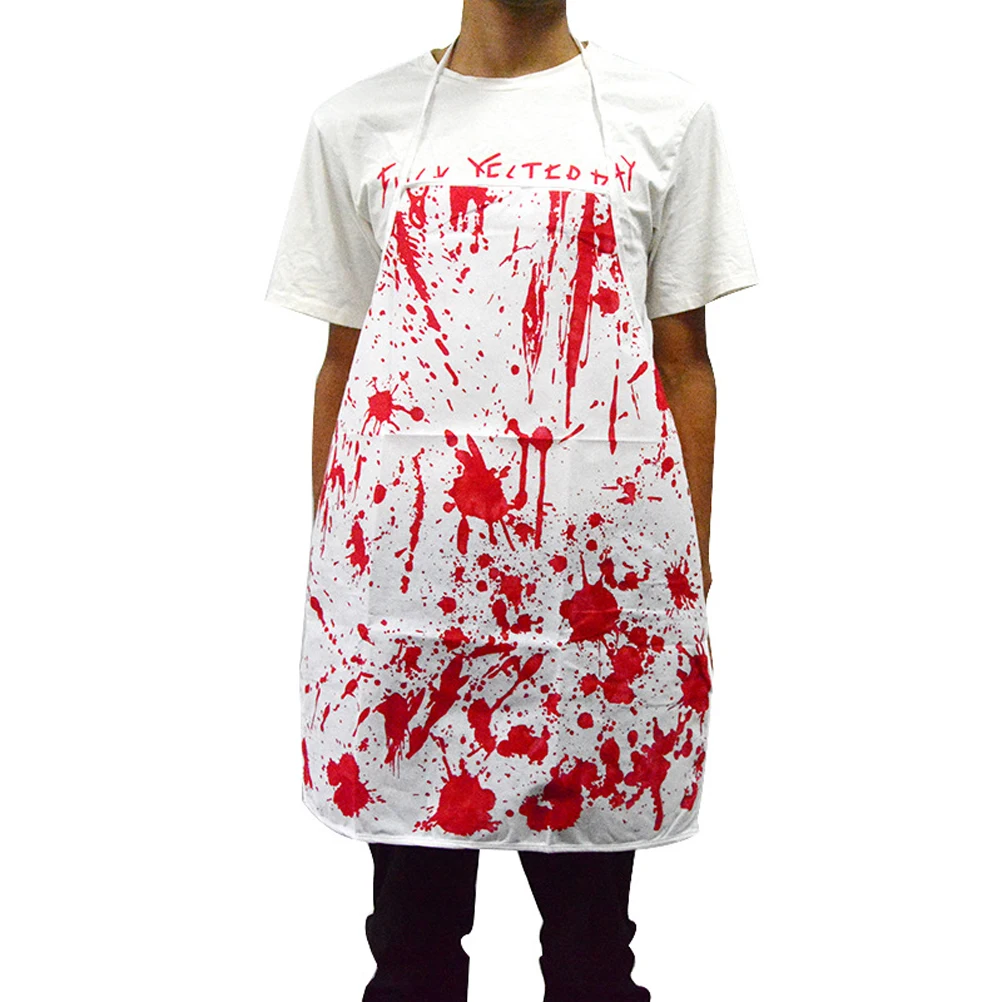 2pcs Halloween Horror Bloody Design Apron For Women Men Haunted House Scary City Party Space Decorations Favors Supplies | Дом и сад