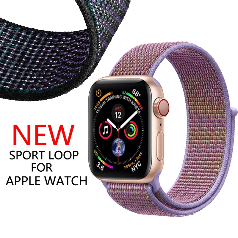 42 мм 38 для Apple watch группу Корреа 4 44 40 спортивные петли ремешки нейлоновый ремешок