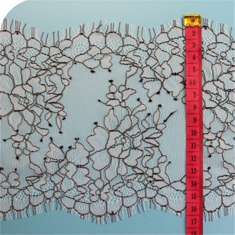 3M/ lot Eyelash Lace Fabric 16.5cm DIY Decorative High Quality Soft Off Nylon Trim Wedding Dress | Дом и сад