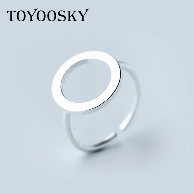 Женские круглые кольца TOYOOSKY открытые из стерлингового серебра с защитой от