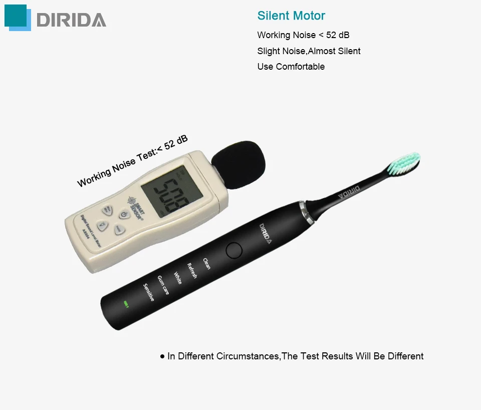 DIRIDA S-100 перезаряжаемая звуковая зубная щетка usb зарядка электрическая зубная щетка Sonicare IPX7 Водонепроницаемая ультра звуковая Глубокая чистка зубов