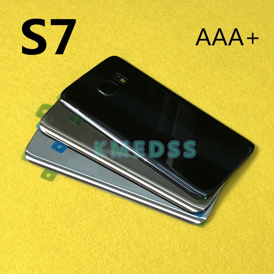 AAA+ качественная стеклянная задняя крышка для samsung Galaxy S7 G930 G930F Крышка корпуса задней двери с объективом камеры+ Инструменты