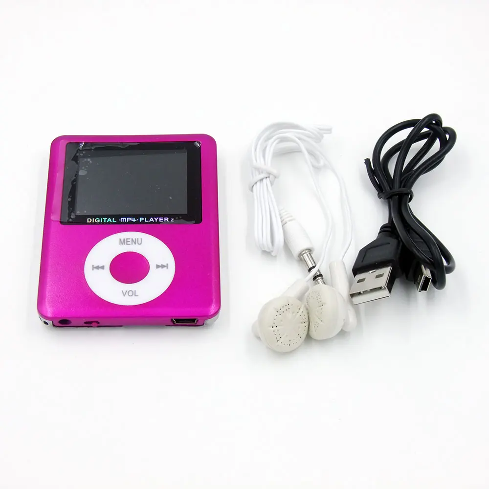 Pink(PE Bag) Модный стиль тонкий 1," lcd 3th MP3 MP4 плеер mp3 плеер Поддержка до 32 Гб карта памяти micro sd видео фото просмотра чтения электронных книг - Цвет: Pink(PE Bag)