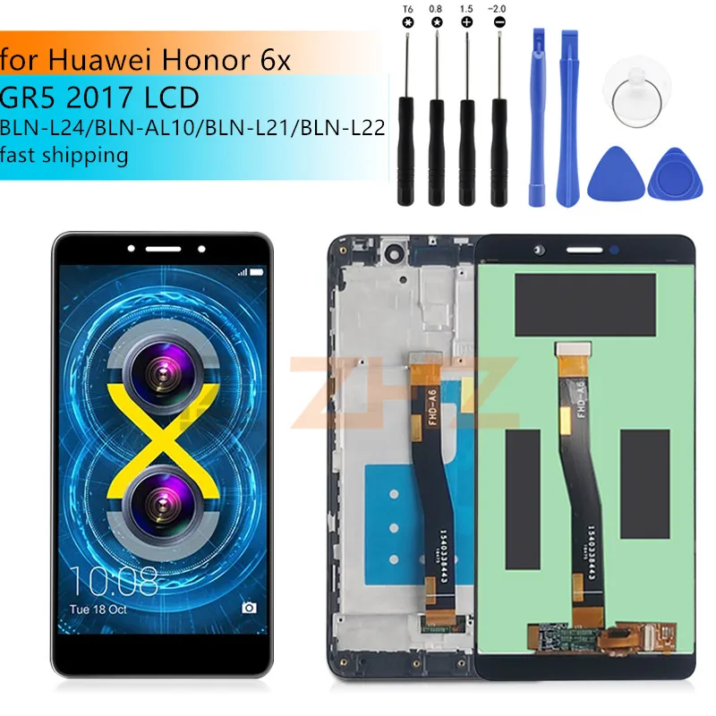 Сменный ЖК экран для Huawei Honor 6X дигитайзер в сборе с рамкой GR5 2017 2017|Экраны