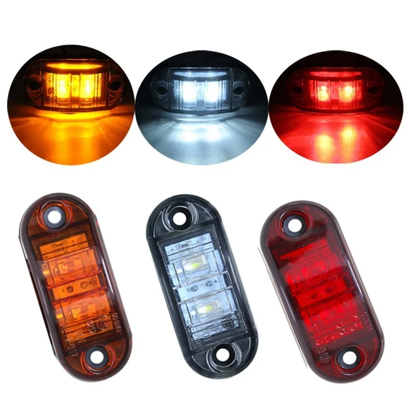 10 шт. 24 в 12 В светодиодные янтарные боковые огни для грузовика габаритные лампы