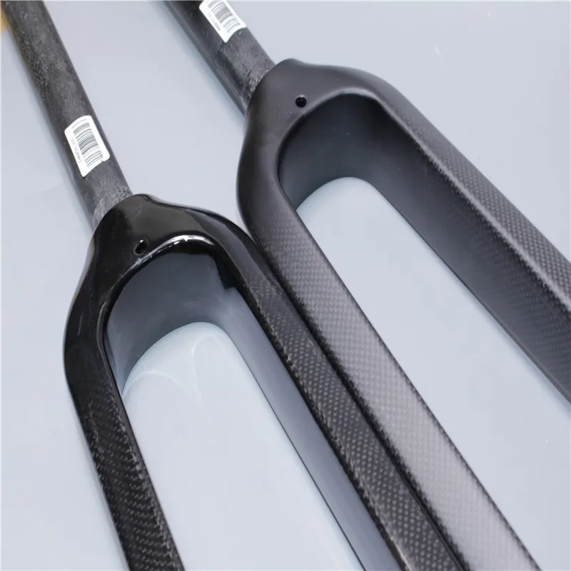 

27.5'' 29" Mountain Bike Full Carbon Bicycle Front Fork 1-1/8"disc Brake 3k Matte/glossy Straight Tube Rigid Mtb Fork No logo