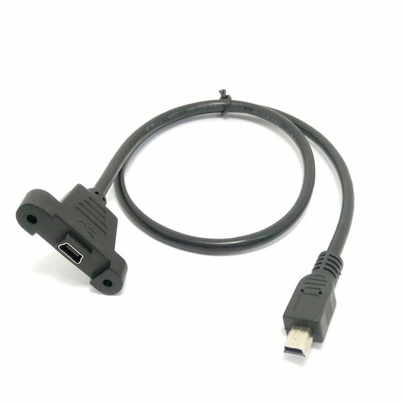 5 шт./лот 50 см/0 м Панель крепление Тип Mini USB 5Pin мужчин и женщин удлинитель адаптер с