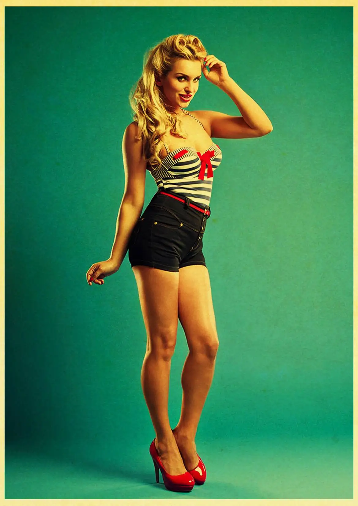 PIN UP девушки красоты ретро постер ВИНТАЖНЫЙ ПЛАКАТ настенный Декор для дома Бар Кафе для личного декора комнаты