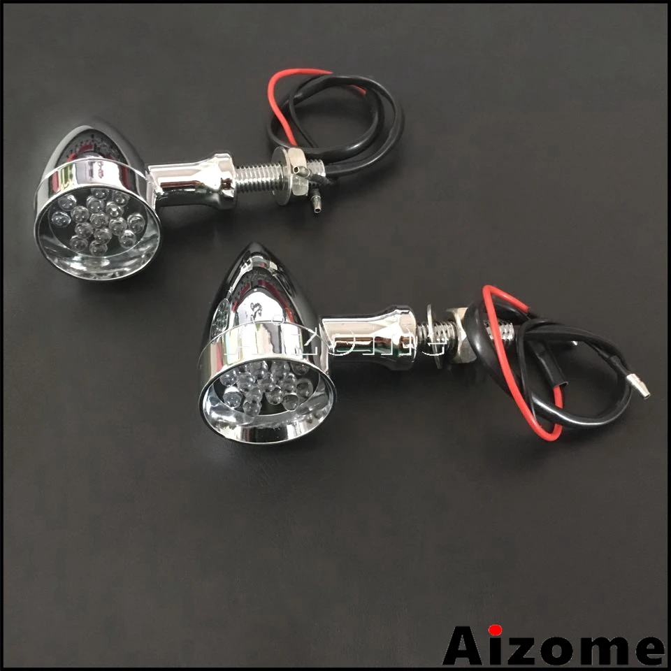 10mm Motorcycle Turn Signals Flash Lamp Blinkers Bullet Indicator Lights For Harley Honda Cafe Racer LED Signal |