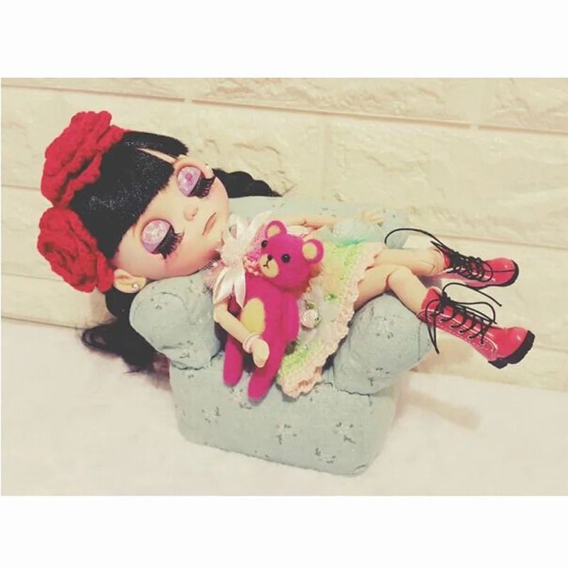 1 пара 1/6 масштаб Середины икры Мартин кукольная обувь для Blyth Pullip Azone Barbies Monster